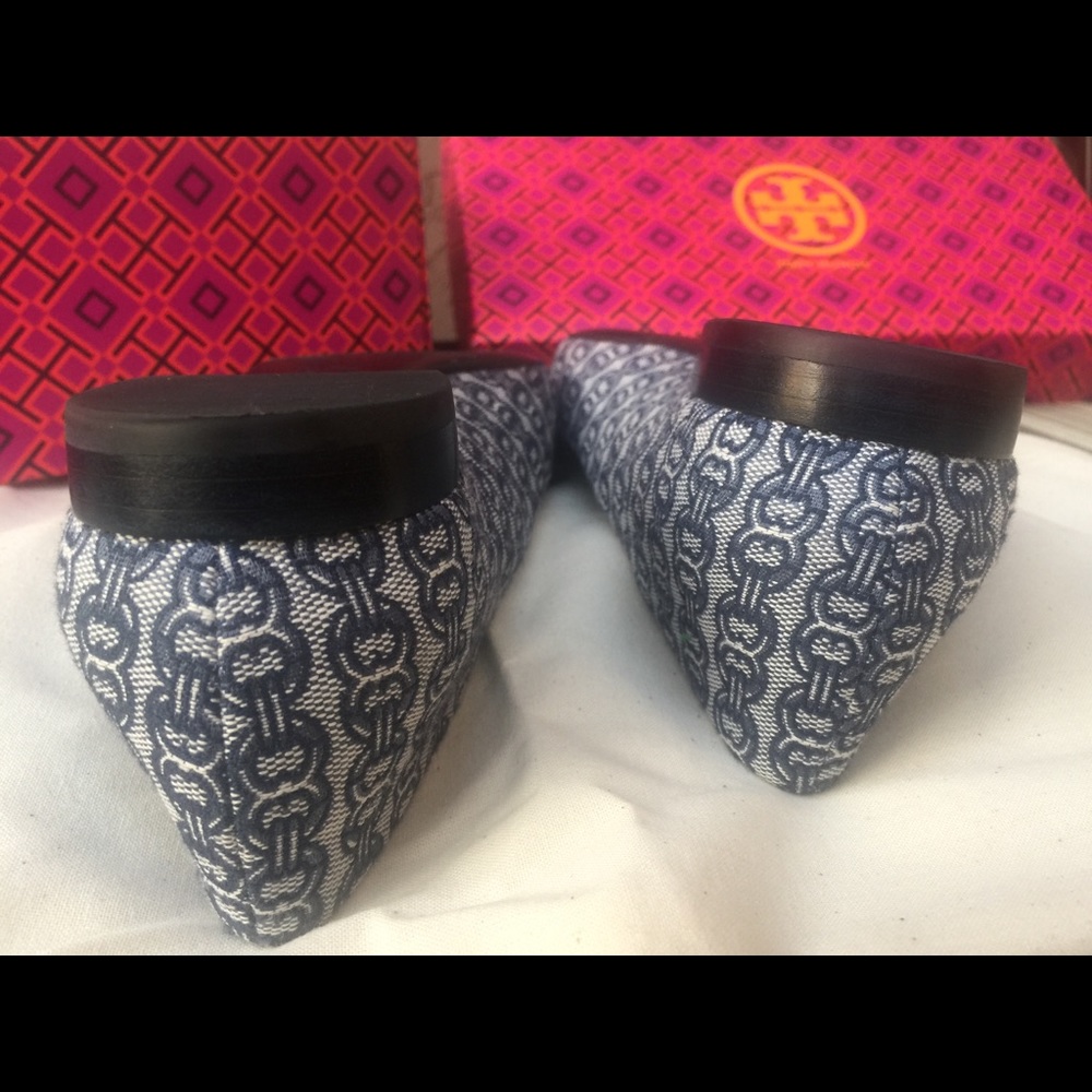 $SOLD$ Tory Burch Gemini Link Printed Bow Flat - Picture 7 of 8